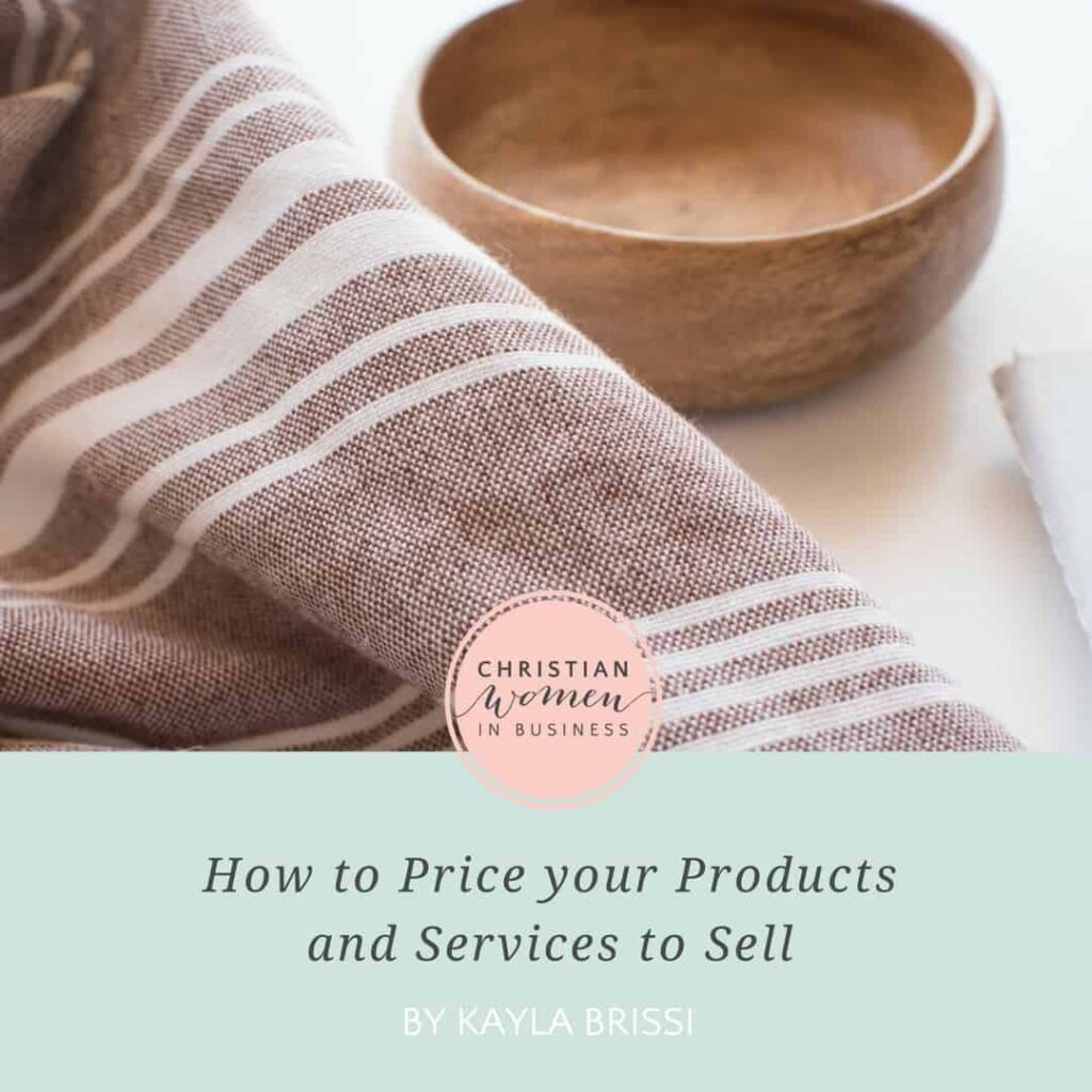 how to price your products and services to sell